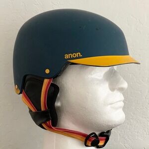 anon. Blitz Snowboarding Helmet size Small (55-57cm) Blue/Yellow‎ Chin Strap